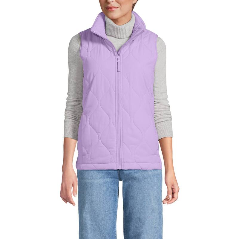 ランズエンド レディース アウター ジャケット・ブルゾン ベスト Women's Lands' End FeatherFree Insulated Vest Whisper Lilac ライラック