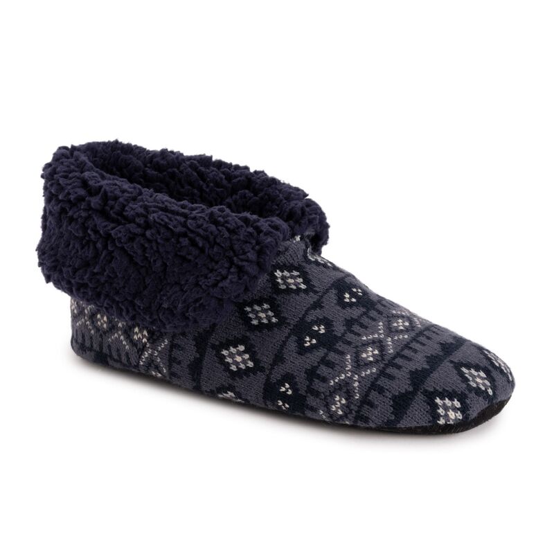ムクルクス メンズ シューズ サンダル ブーツ Men's MUK LUKS Foldover Sherpa Boot Slippers Blue ブルー｜ReVida 店