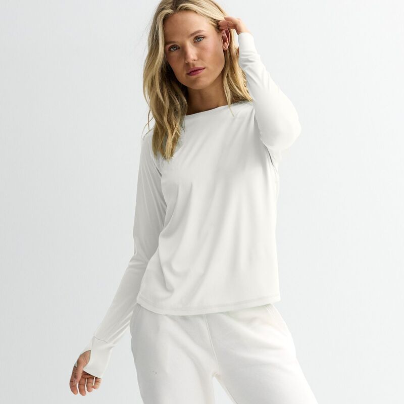 Tek Gear レディース トップス Tシャツ Tek Gear Dry Tek Long Sleeve Tee Ivory Tusk アイボリー