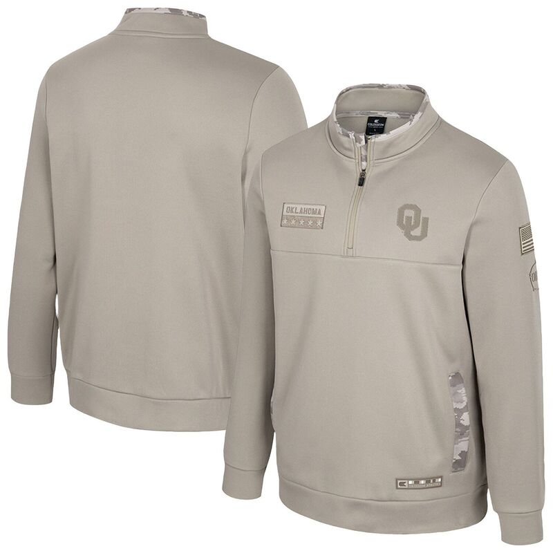 コロシアム メンズ トップス Tシャツ Men's Colosseum Oatmeal Oklahoma Sooners Operation Hatrick Battalion Quarter-Zipullover Okl Multi マルチカラー｜ReVida 店