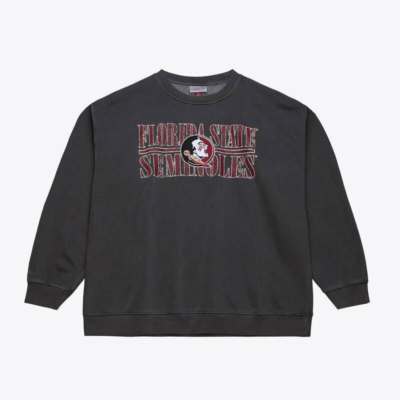 ミッチェル&ネス メンズ トップス Tシャツ スウェット ダウン フリース Men's Mitchell & Ness Black Florida State Seminoles Downtown Fleece Sweatshirt Fsu Black ブラック｜ReVida 店