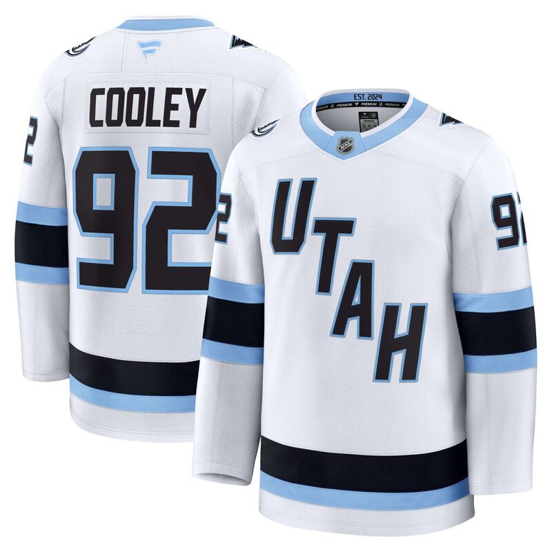 ファナティクス メンズ トップス Tシャツ ジャージー Men's Fanatics Logan Cooley White Utah Mammoth Away Premium Player Jersey Utm White ホワイト