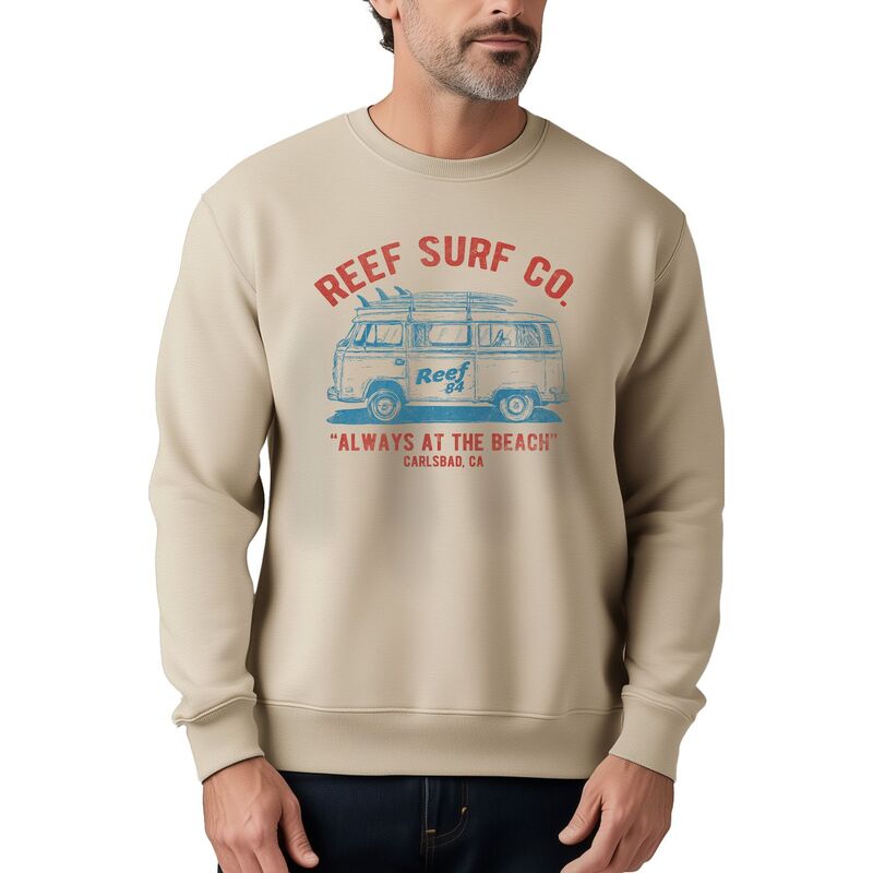 岩礁 メンズ トップス プルオーバー 汗水 フリース Men\u0027s REEF Tribiani Fleece Sweatshirt Cream 皮膚軟化剤