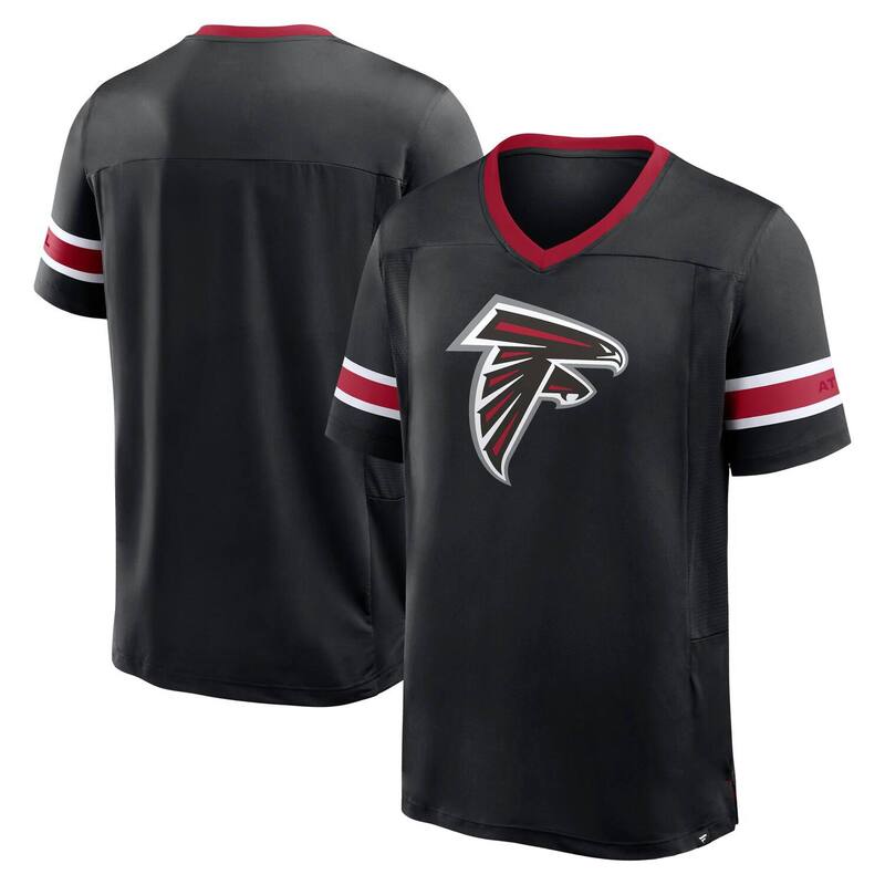 ファナティクス メンズ トップス Tシャツ Vネック Men's Fanatics Black Atlanta Falcons Hometown Premium Hashmark V-Neck T-Shirt Fal Black ブラック｜ReVida 店