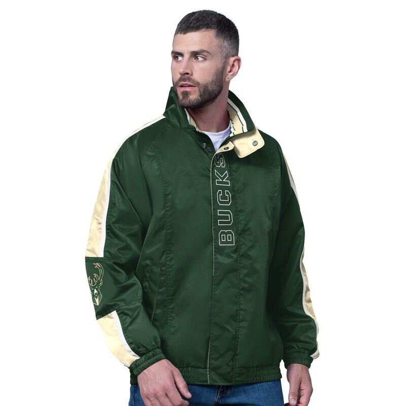 スターター メンズ アウター ジャケット・ブルゾン Men'starter Dark Green Milwaukee Bucks Freestyle Lightweight Full-Zip Jacket Buk Dark G グリーン｜ReVida 店