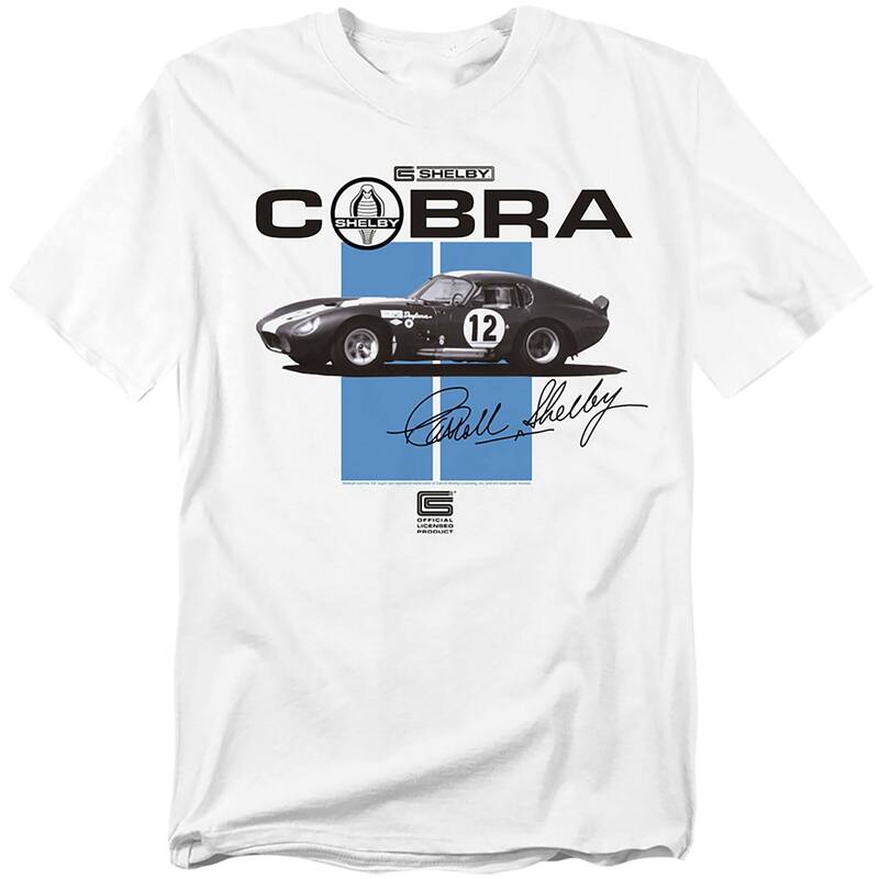 アニメキャラクター メンズ トップス Tシャツ トール グラフィック Licensed Character Big & Tall Shelby Cobracing Stripes Graphic Tee White ホワイト
