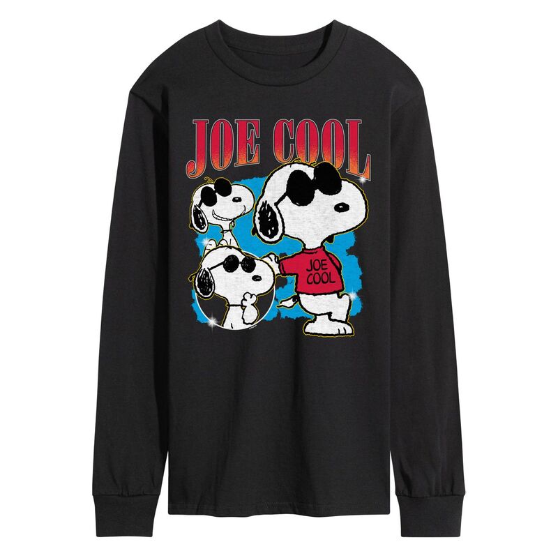 アニメキャラクター メンズ トップス Tシャツ ブーツ グラフィック Licensed Character Men's Peanuts Joe Cool Bootleg Long Sleeve Graphic Tee Black ブラック｜ReVida 店 7,860円