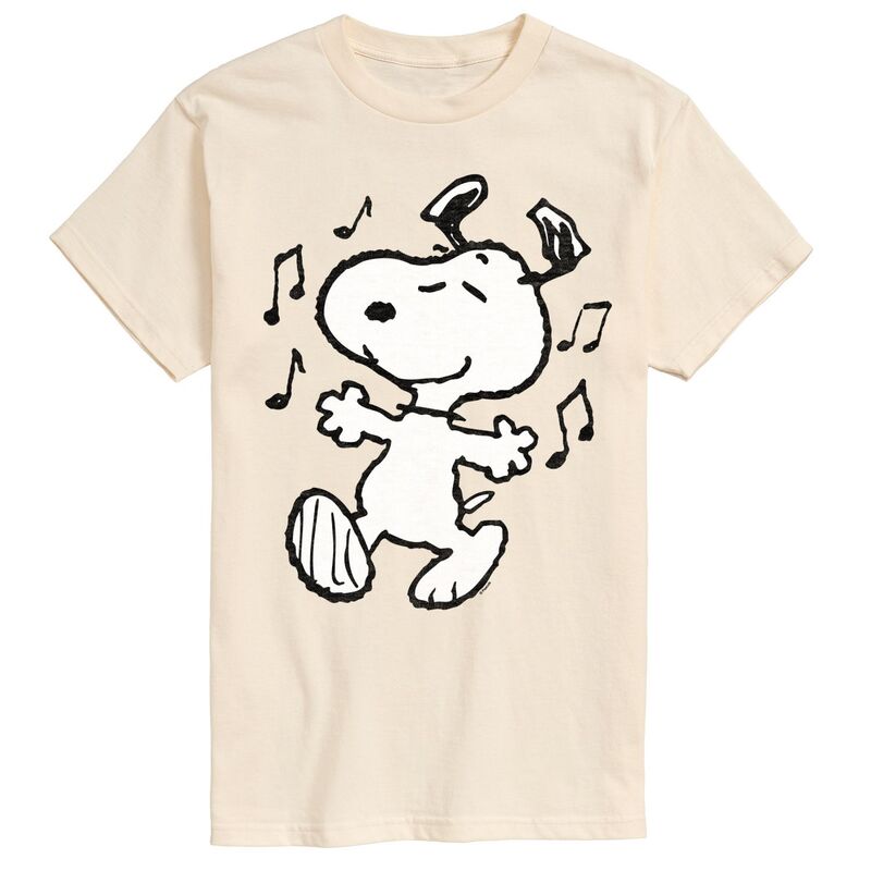 アニメ人となり メンズ トップス ティーシャツ グラフィック Licensed Character Men\u0027s Peanutsnoopy Dancingraphic Tee Cream 皮膚軟化剤 メンズファッション-Tシャツ・カットソー