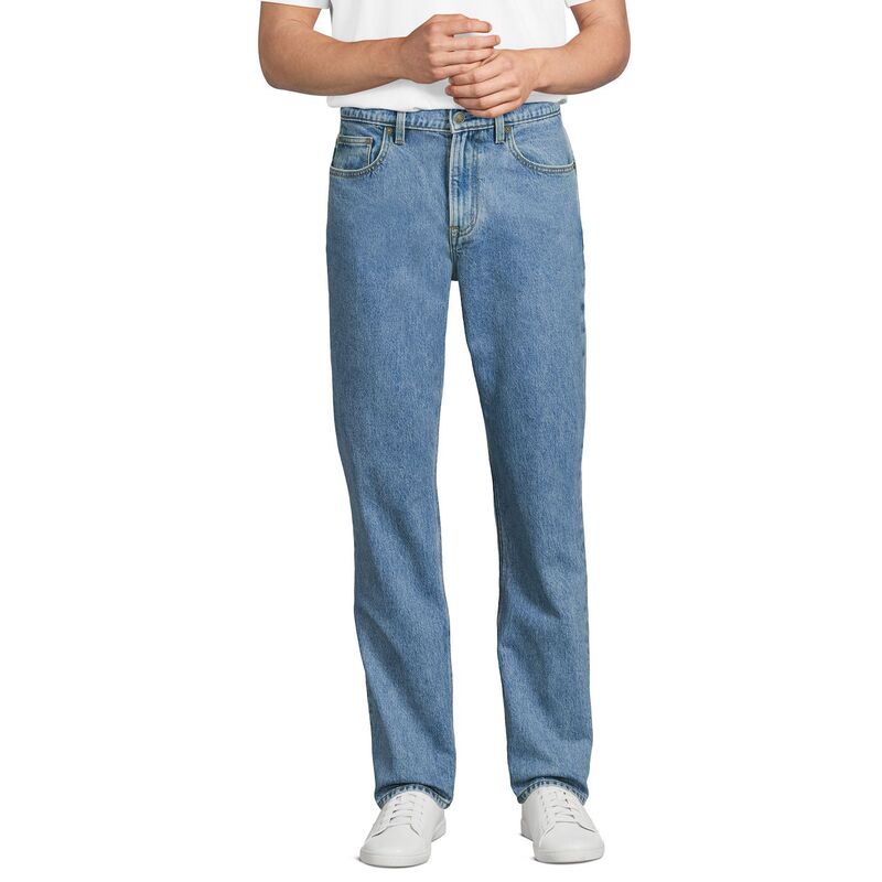 ランズエンド メンズ ボトムス デニムパンツ ジーンズ Men's Lands' End Stretch Athletic Fit Jeans Medium Stonewash
