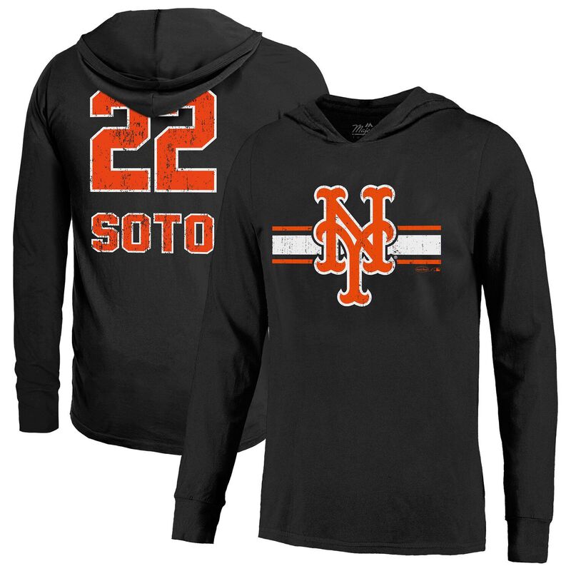 マジェスティック メンズ トップス プルオーバー パーカー Men\u0027s Majestic Threads Juan Soto Black New York Mets Lightweight Name \u0026 Number Hoodie Met Black 黒いこと