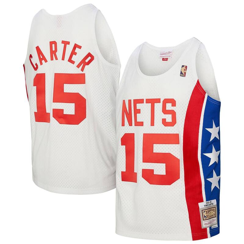 ミッチェル&ネス メンズ トップス Tシャツ ジャージー Men's Mitchell & Ness Vince Carter White New Jersey Nets 2005/06 Hardwood Classicswingman Jersey Nba White ホワイト｜ReVida 店