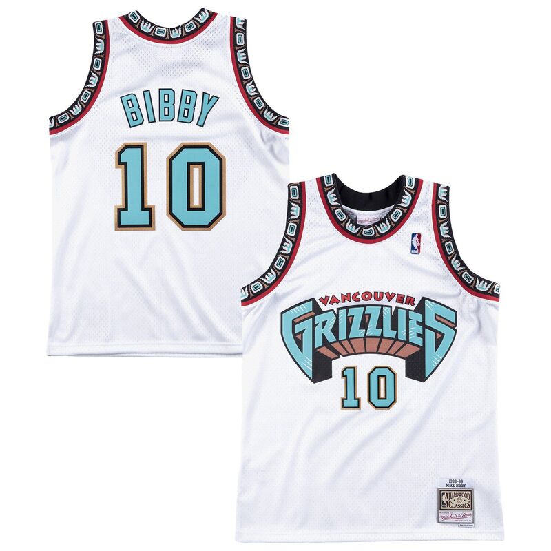 ミッチェル\u0026ネス メンズ トップス ティーシャツ ティーシャツ Men\u0027s Mitchell \u0026 Ness Mike Bibby White Vancouver Grizzlies 1998/99 Hardwood Classicswingman Jersey Nba White 白いこと トップス-Tシャツ・カットソー-メンズファッション
