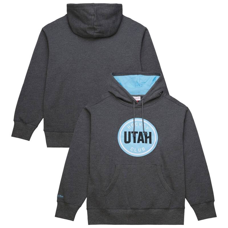 ミッチェル&ネス メンズ トップス Tシャツ パーカー Men's Mitchell & Ness Anthracite Utahockey Club Playoff Pullover Hoodie Utm Grey グレー