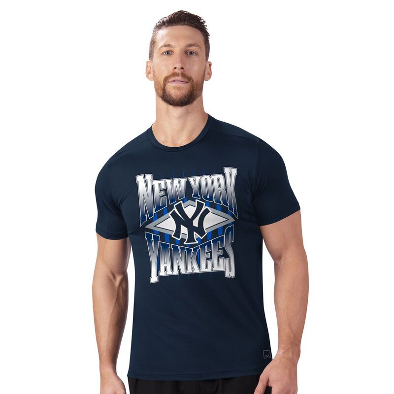 アンブランデッド メンズ トップス プルオーバー グラフィック Unbranded Men\u0027starter x MSX by Michael Strahanavy New York Yankees Performance Team Graphic T-Shirt Ynk Navy 米国海軍