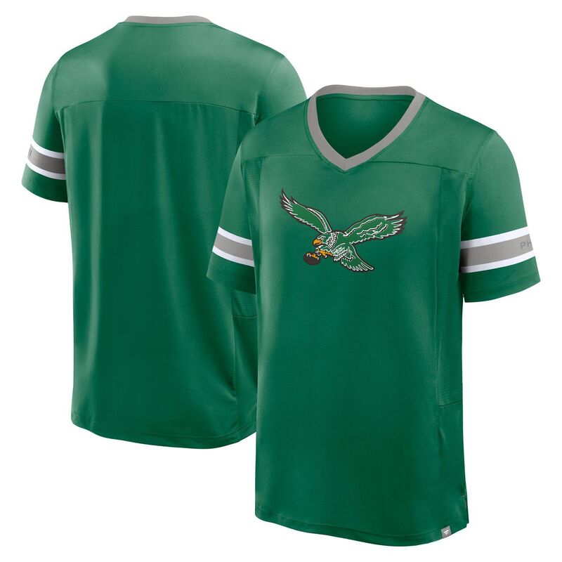 ファナティクス メンズ トップス Tシャツ Vネック Men's Fanatics Kelly Green Philadelphia Eagles Hometown Premium Hashmark V-Neck T-Shirt Eagreen グリーン｜ReVida 店