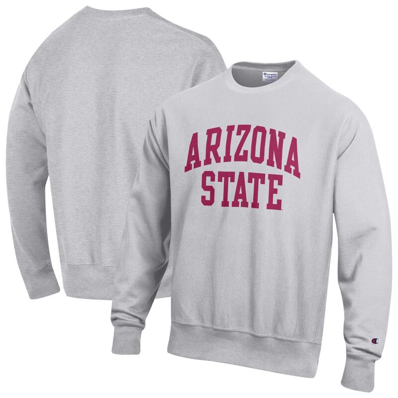 チャンピオン メンズ トップス Tシャツ スウェット フリース Men's Champion Gray Arizona State Sun Devils Reverse Weave Fleece Sweatshirt Asu Grey グレー