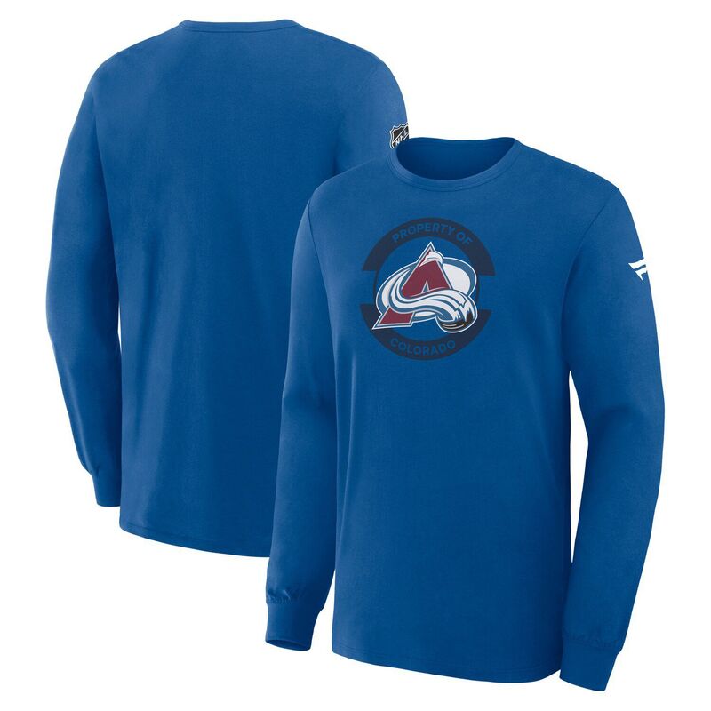 ファナティクス メンズ トップス Tシャツ Men's Fanatics Blue Colorado Avalanche Authentic Property Of Practice Long Sleeve T-Shirt Ava Blue ブルー
