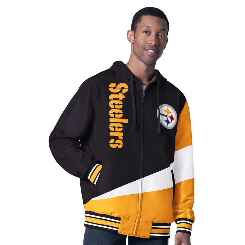 カール バンクス メンズ アウター ジャケット・ブルゾン フーデッドジャケット Tシャツ Men's G-III Sports by Carl Banks Black/Charcoal Pittsburgh Steelers Dual Threat Reversable Full-Zip Hooded Jacket Stl Black ブラック