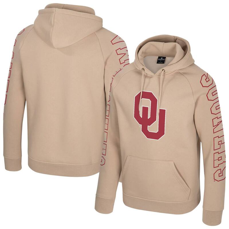 円形劇場 メンズ トップス プルオーバー パーカー Men\u0027s Colosseum Tan Oklahoma Sooners Big Break Raglan Hoodie Okl Multi マルチ色つや