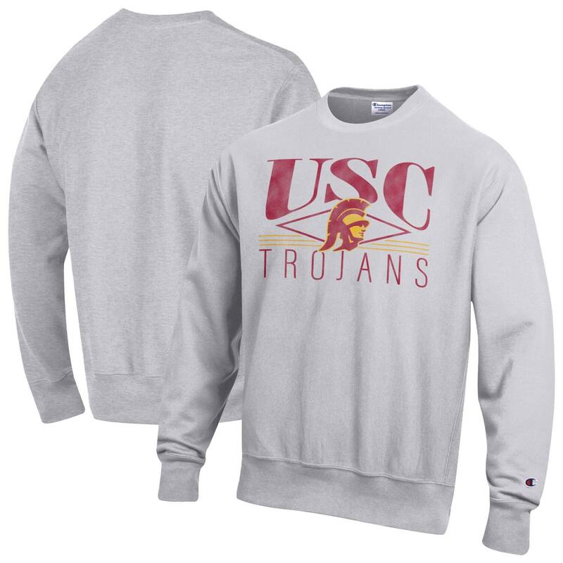 チャンピオン メンズ トップス Tシャツ スウェット フリース Men's Champion Gray USC Trojans Reverse Weave Fleece Sweatshirt Usc Grey グレー｜ReVida 店