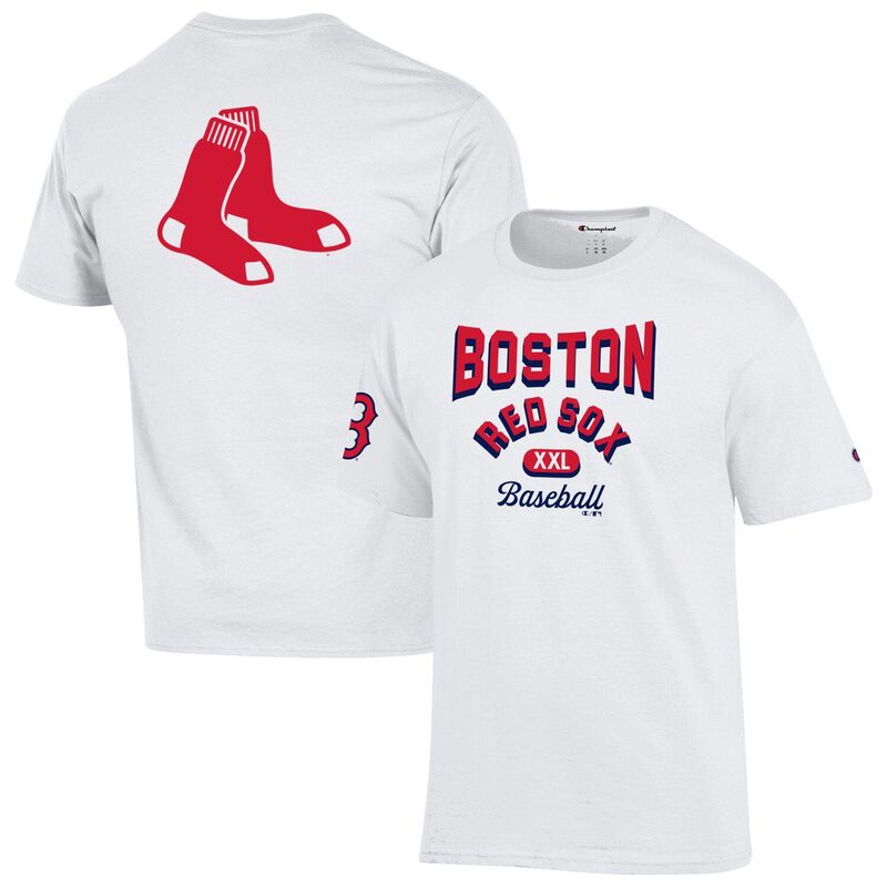 チャンピオン メンズ トップス Tシャツ ジャージー Men's Champion White Boston Red Sox 3-Hit Jersey T-Shirt Rsx White ホワイト
