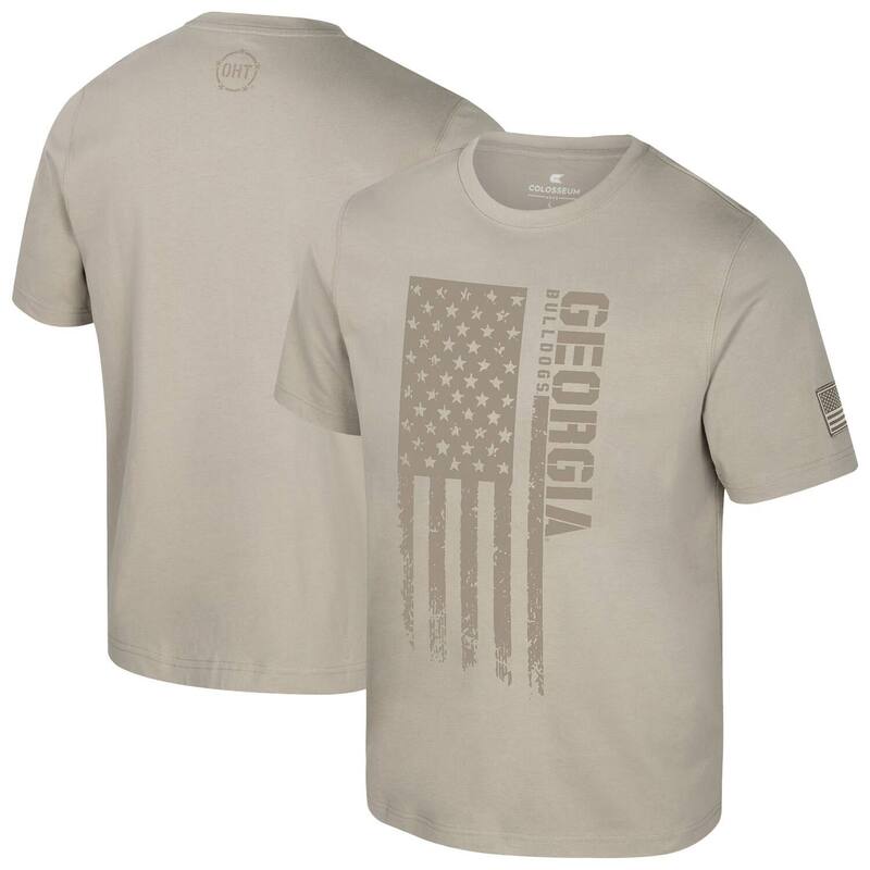 コロシアム メンズ トップス Tシャツ Men's Colosseum Oatmeal Georgia Bulldogs Operation Hatrick Dune Flag T-Shirt Uga Multi マルチカラー
