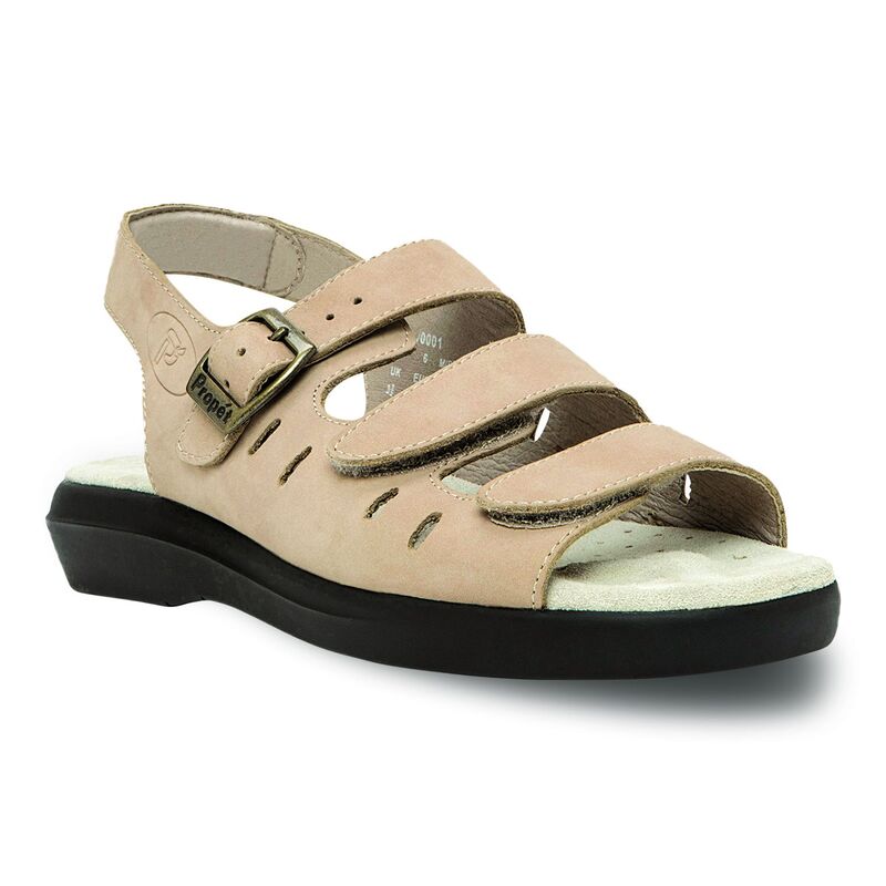 プロペット レディース シューズ サンダル レザー Propet Breeze Women's Leather Slingback Sandals Dusty Taupe Nubuck トープ