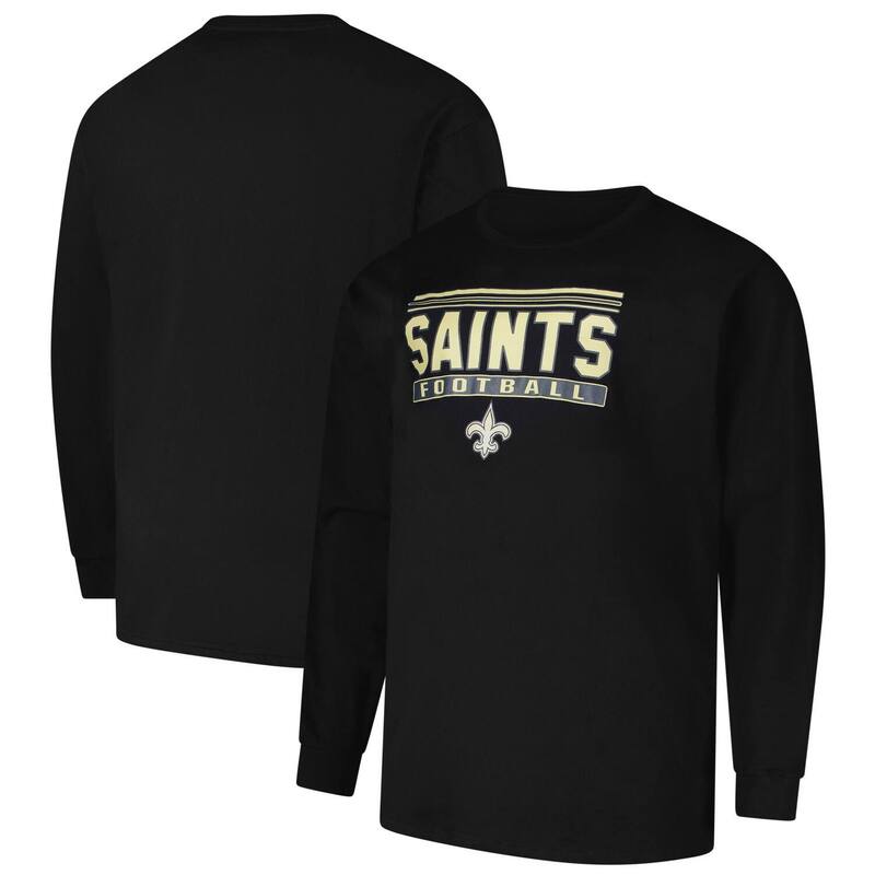 プロファイル メンズ トップス Tシャツ トール Men's Profile Black New Orleansaints Big & Tall Pop Long Sleeve T-Shirt Snt Black ブラック