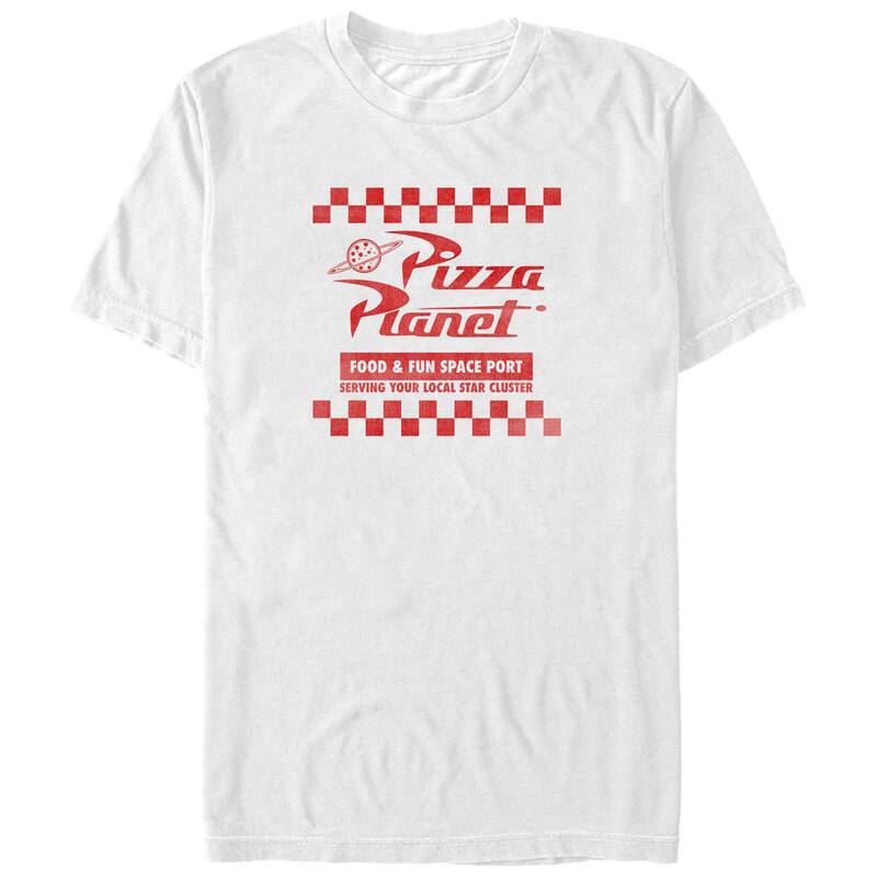ディズニー ピクサー メンズ トップス Tシャツ トール グラフィック Disney / Pixar's Toy Story Pizza Planet Serving Your Local Star Cluster Big & Tall Graphic Tee White ホワイト