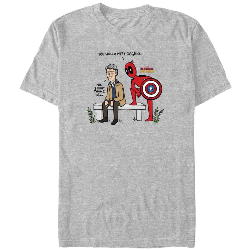 マーベル メンズ トップス Tシャツ トール グラフィック Big & Tall Marvel Deadpool & Wolverine You Should Meet Dogpool Graphic Tee Athletic Heather ヘザー
