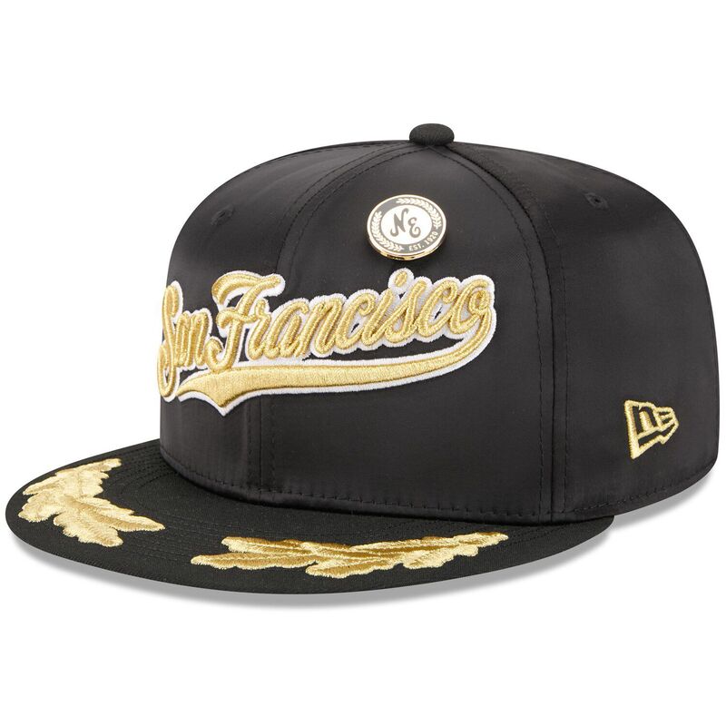 ニューエラ メンズ アクセサリー 帽子 Men's New Era Black San Francisco Giants 20259FIFTY Day Gold Leaf 59FIFTY Fitted Hat Gnt Black ブラック