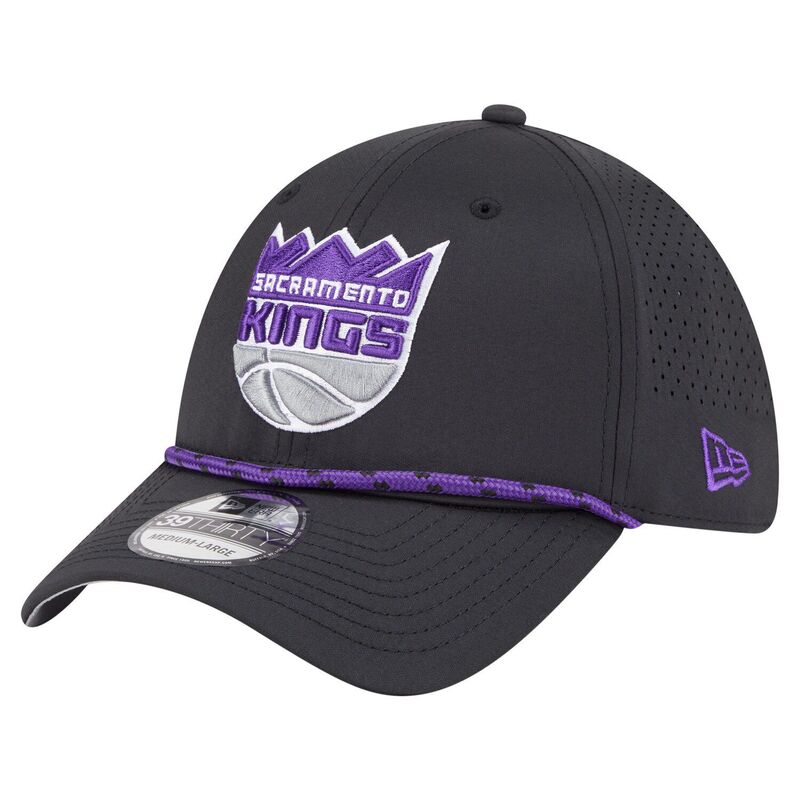 ニューエラ メンズ アクセサリー 帽子 Men's New Era Black Sacramento Kings Featherweight Poly Rope Flex 39Thirty Hat Kng Black ブラック 8,985円