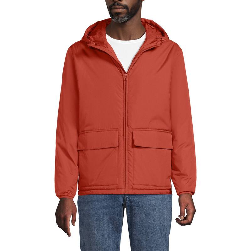 ランズエンド メンズ アウター ジャケット・ブルゾン フーデッドジャケットール Big & Tallands' End FeatherFree Insulated Hooded Jacket Bourbon