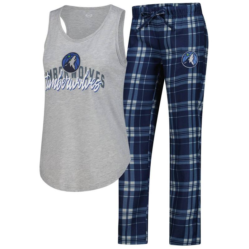 アンブランデッド レディース アンダーウェア ナイトウェア Unbranded Women's Conceptsport Navy Minnesota Timberwolves Regulate Tank & Pant Set Mtw Navy ネイビー
