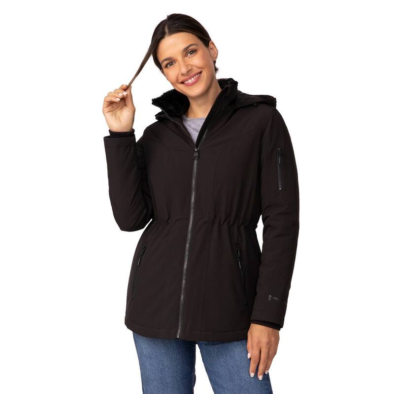 無償性 カントリー レディース アウター 上衣・上衣 Free Country Women\u0027s Thermo Super Softshell Zip Up Jacket Black 黒いこと