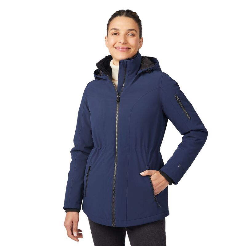 無償性 カントリー レディース アウター 上衣・上衣 Free Country Women\u0027s Thermo Super Softshell Zip Up Jacket Midnight