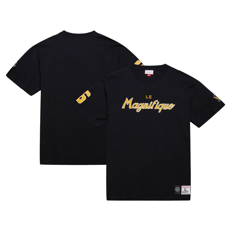 ミッチェル&ネス メンズ トップス Tシャツ ヴィンテージ ロゴ Men's Mitchell & Ness Mario Lemieux Black Pittsburgh Penguins Premium Nickname Vintage Logo T-Shirt Png Black ブラック 12,226円