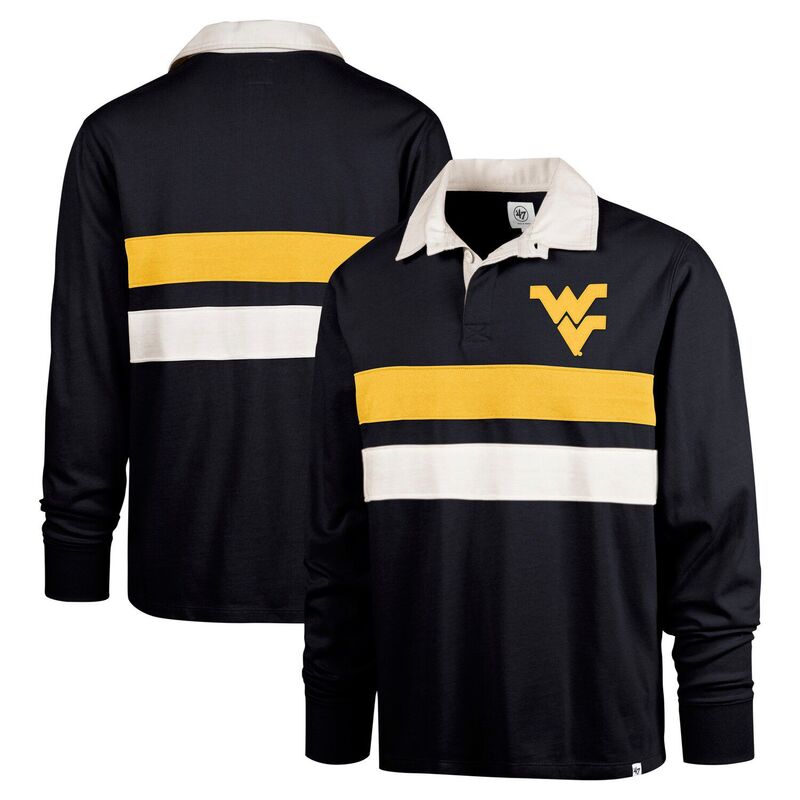 フォーティセブンブランド メンズ トップス Tシャツ ポロシャツ 47 Brand Men's '47 Navy West Virginia Mountaineers Clubhouse Knox Thames Long Sleeve Rugby Polo Wvu Navy ネイビー