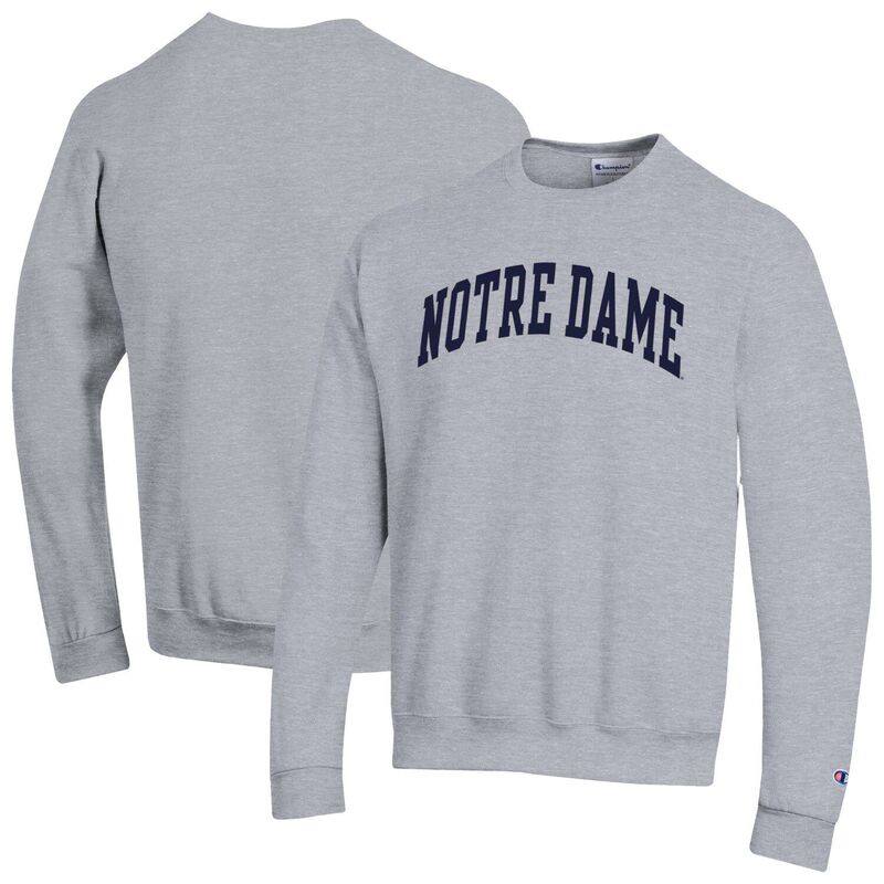 はやりっ児 メンズ トップス プルオーバー 汗水 フリース Men\u0027s Champion Heather Gray Notre Dame Fighting Irish Basic Arch Fleece Pullover Sweatshirt Ntd Grey 薄墨色