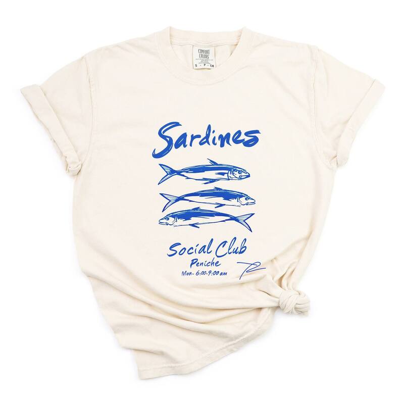 Simply Sage Market レディース トップス ティーシャツ グラフィック Simply Sage Market Sardinesocial Club - Women\u0027s Garment Dyed Graphic T-Shirt Ivory 象牙色 Tシャツ・カットソー-トップス-レディースファッション