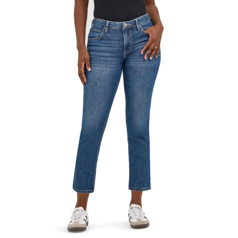 リー レディース ボトムス デニムパンツ ジーンズ Women's Lee Legendary Straight Crop Jeans Indigo Quilt インディゴ|ReVida 店