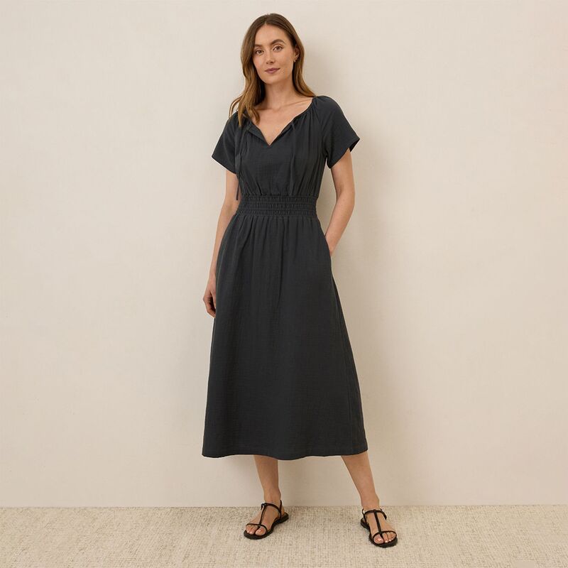 パクト レディース トップス ワンピース ミディ コットン Pact Coastal Double Gauze Boho Midi Dress Made With Organicotton Black ブラック 27,232円