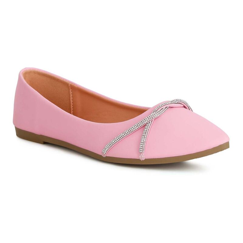 ロンドンラグ レディース シューズ サンダル レザー フェイクレザー London Rag Rhinestone Faux Leather Women's Ballerinas Blush ブラッシュ