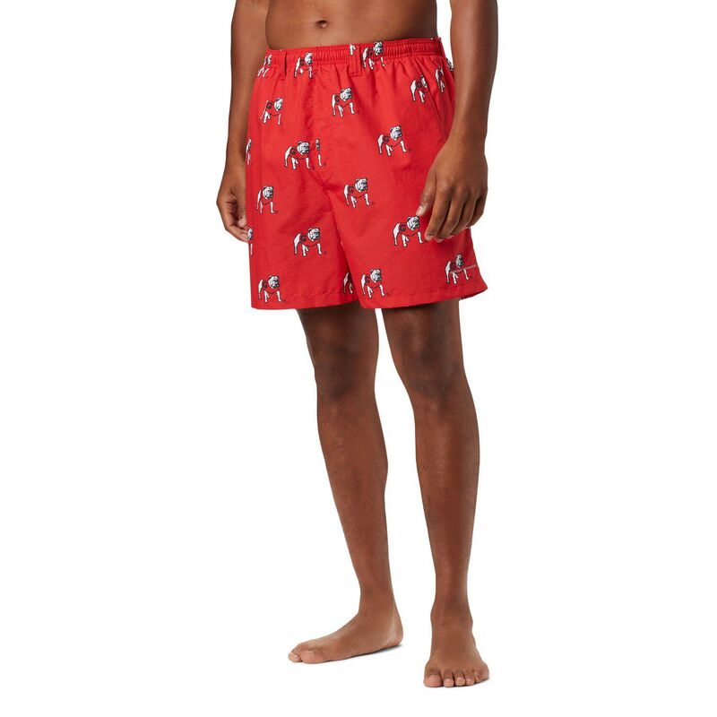コロンビア メンズ ボトムス ハーフパンツ・ショーツ プリント Men's Columbia Red Georgia Bulldogs Backcast III Printed Short Uga Red レッド｜ReVida 店