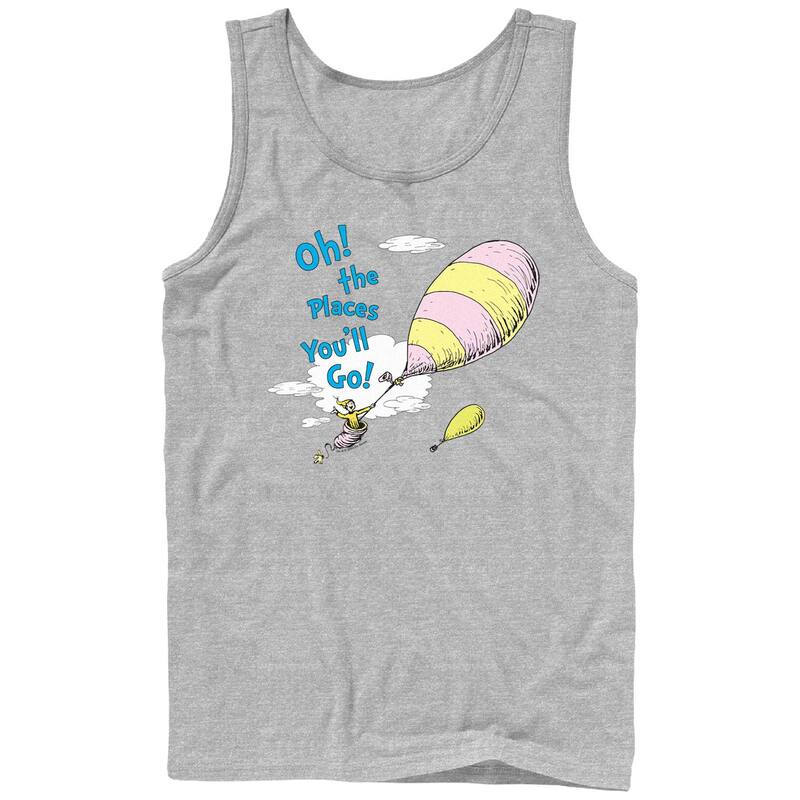 アニメキャラクター メンズ トップス Tシャツ レース グラフィック Licensed Character Men's Dr. Seuss Oh The Places You'll Go Graphic Tank Athletic Heather ヘザー｜ReVida 店