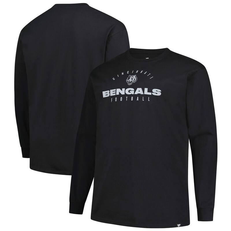 ファナティクス メンズ トップス Tシャツ トール Men's Fanatics Black Cincinnati Bengals Big & Tall Coverage Scheme Long Sleeve T-Shirt Bng Black ブラック