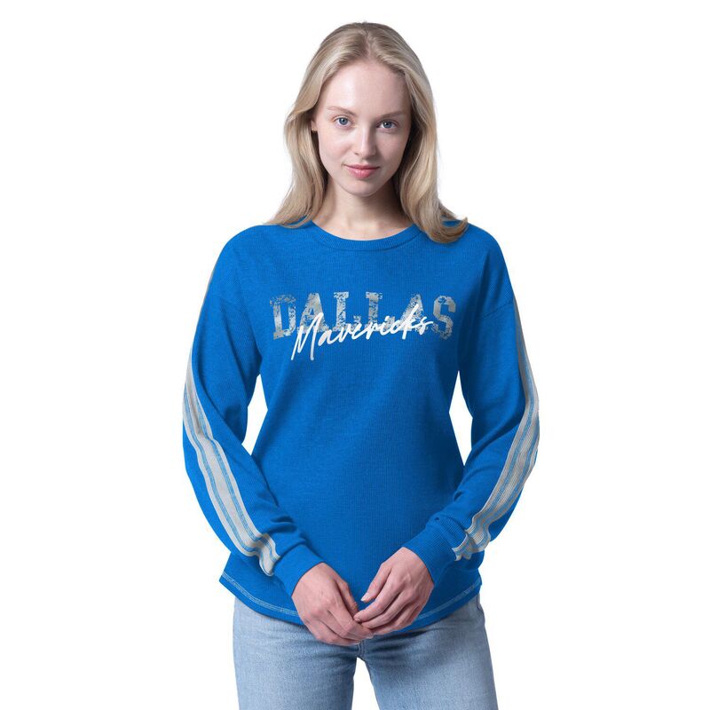ジースリー フォーハー バイ カール バンクス レディース トップス Tシャツ Women's G-III 4Her by Carl Banks Blue Dallas Mavericks Advantage Tri-Blend Long Sleeve T-Shirt Mav Blue ブルー