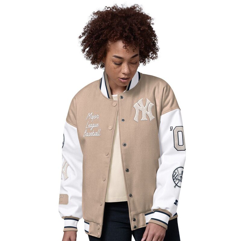 スターター レディース アウター ジャケット・ブルゾン Women'starter Sand New York Yankees Free Ball Varsity Jacket Ynk Multi マルチカラー