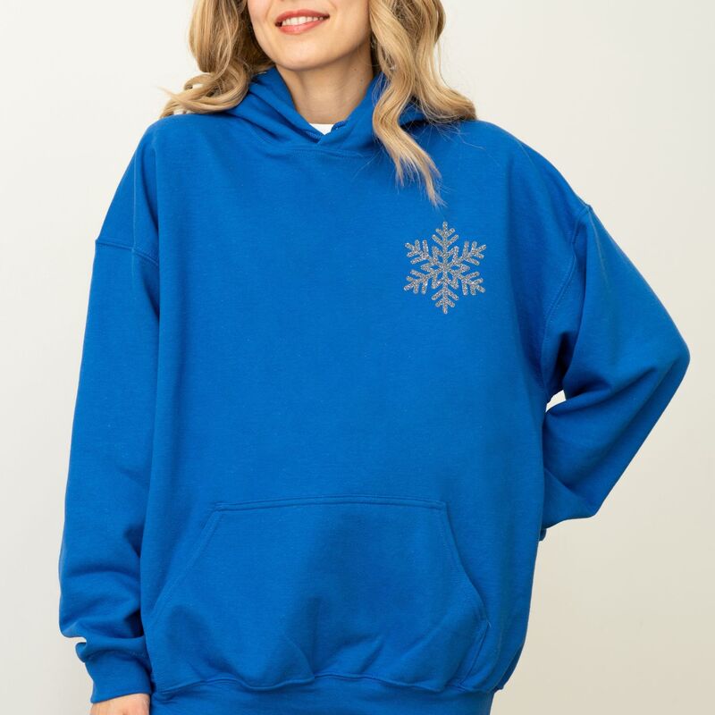 Simply Sage Market レディース トップス Tシャツ 刺繍 パーカー グラフィック Simply Sage Market Embroidered Snowflake - Women's Graphic Hoodie Royal
