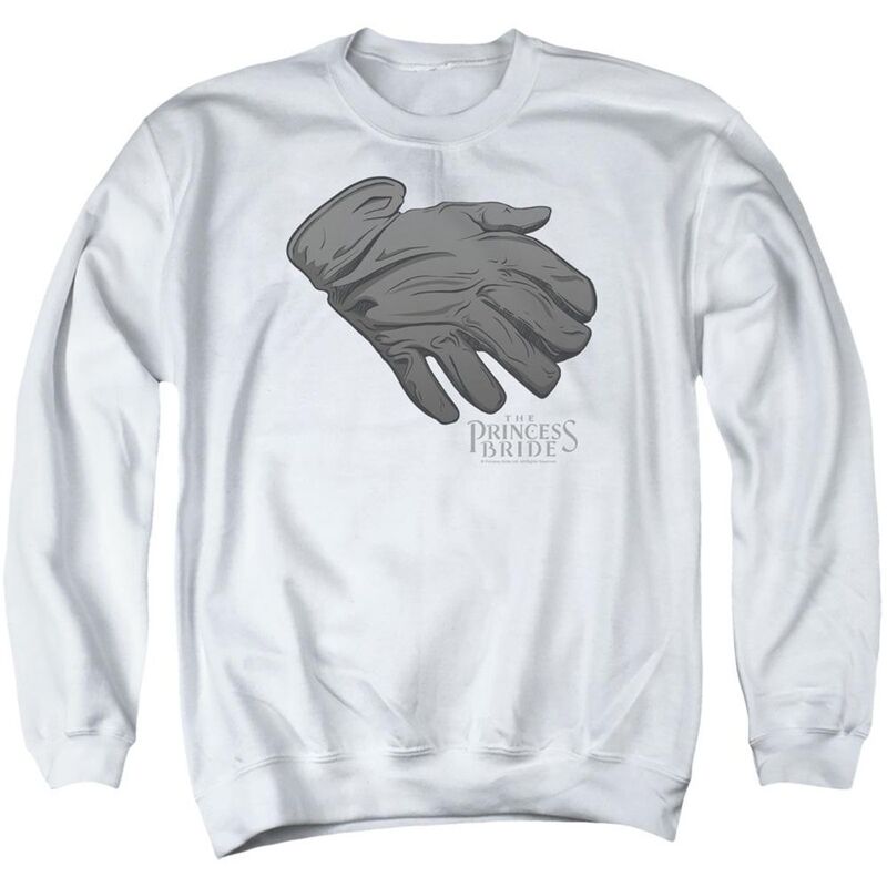 アニメキャラクター メンズ アウター ニット・セーター クルーネック スウェット シャツ Licensed Character Princess Bride Six Fingered Glove Adult Crewneck Sweatshirt White ホワイト